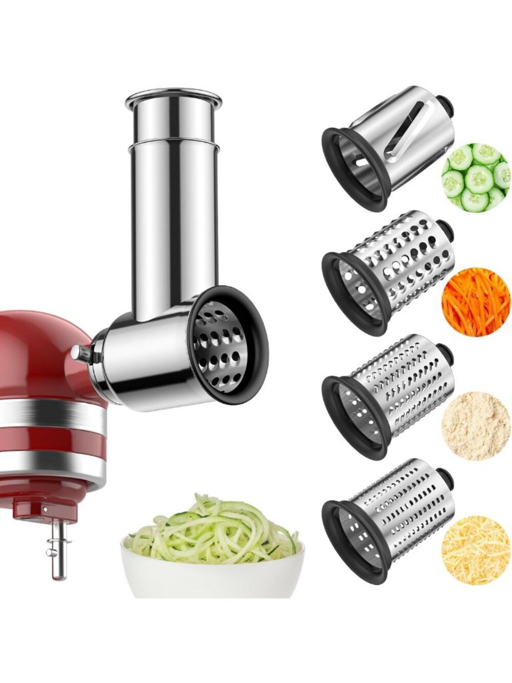 Versatile Slicer Shredder Attachment for Kitchen Stand Mixer - Food Prep Tool